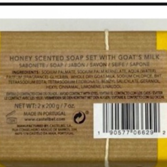 (2) Castelbel Honey Scented Goat's Milk Triple Milled Soap Bars Lot Of 2 Bars - Picture 5 of 6